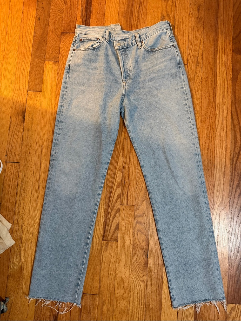 AGOLDE Light Blue Straight-Leg Jeans